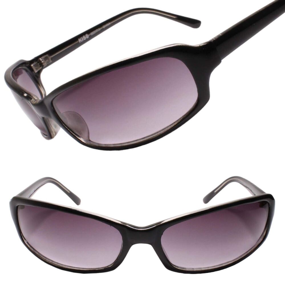 Urban Timeless 90s Vibe True Vintage Narrow Rectangle Frame Black Sunglasses